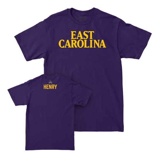 East Carolina Men's Cross Country Purple Sideline Tee - J Henry Small