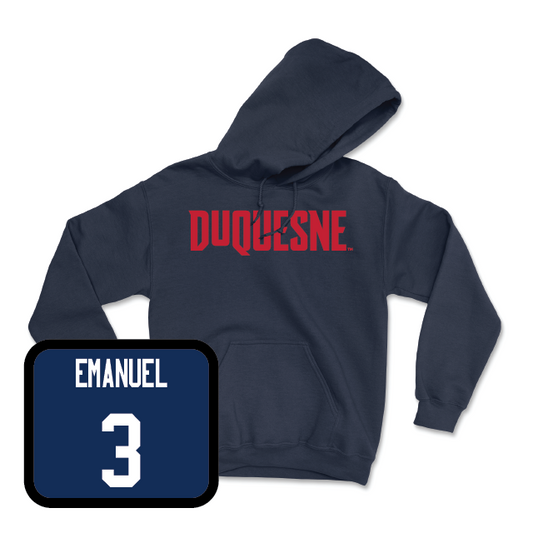 Duquesne Men's Soccer Navy Duquesne Hoodie - Jack Emanuel