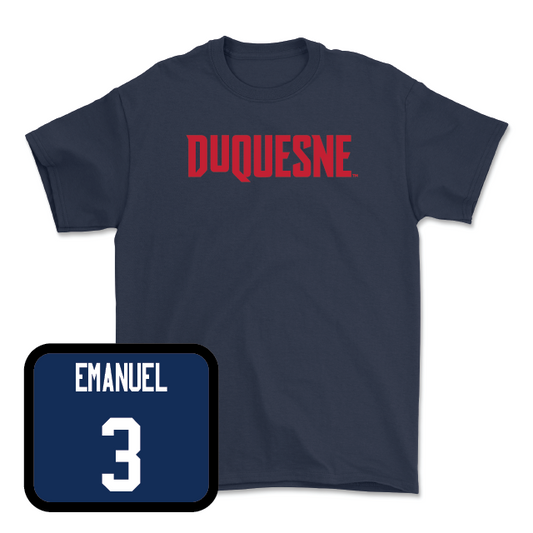 Duquesne Men's Soccer Navy Duquesne Tee - Jack Emanuel