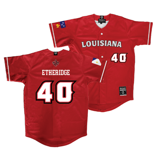 Louisiana Baseball Red Jersey - JT Etheridge | #40