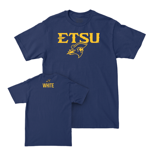 ETSU Men's Track & Field Navy Sideline Tee - Braxton White Small