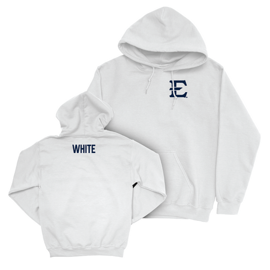 ETSU Men's Track & Field White Logo Hoodie - Braxton White Small