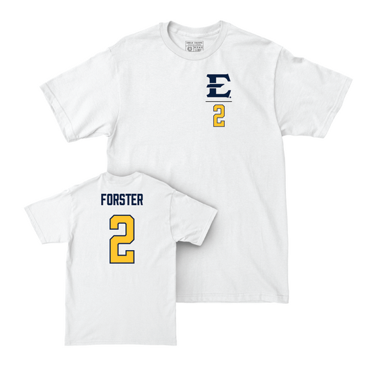 ETSU Women's Volleyball White Logo Comfort Colors Tee - Jenna Forster Small