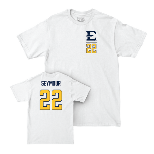 ETSU Men's Basketball White Logo Comfort Colors Tee - Jaden Seymour Small