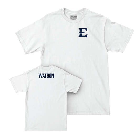 ETSU Men's Track & Field White Logo Comfort Colors Tee - Jack Watson Small