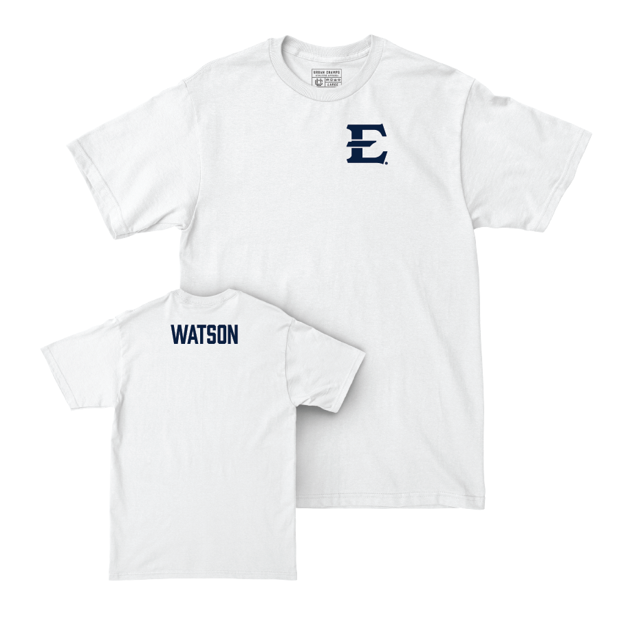 ETSU Men's Track & Field White Logo Comfort Colors Tee - Jack Watson Small