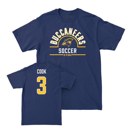 ETSU Women's Soccer Navy Arch Tee - Lindsey Cook Small