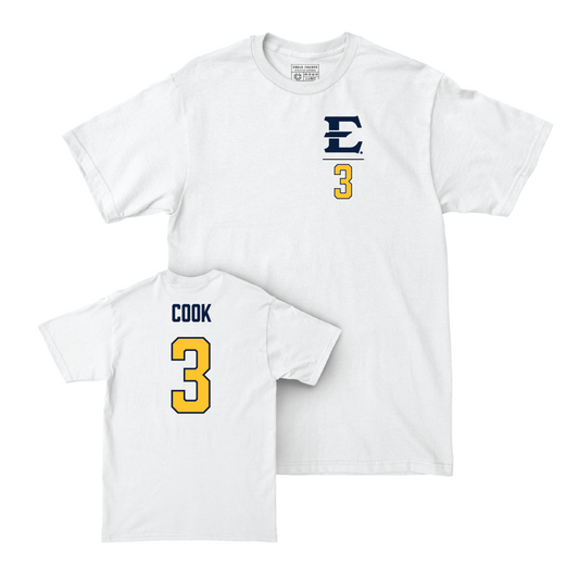 ETSU Women's Soccer White Logo Comfort Colors Tee - Lindsey Cook Small