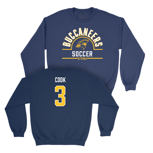 ETSU Women's Soccer Navy Arch Crew - Lindsey Cook Small
