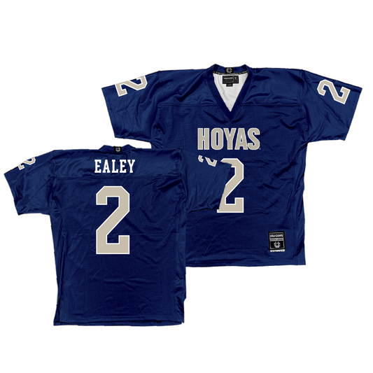 Georgetown Football Navy Jersey - David Ealey