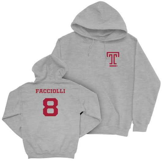 Temple Women's Lacrosse Sport Grey Logo Hoodie  - Jenna Facciolli