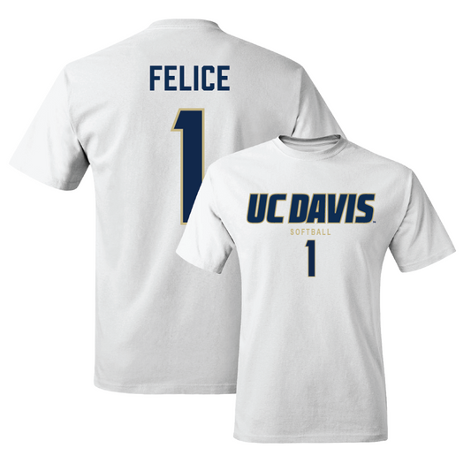 UC Davis Softball White Classic Comfort Colors Tee - Gia Felice
