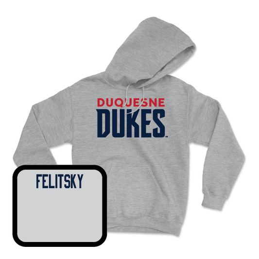 Duquesne Swim & Dive Sport Grey Lock Hoodie - Ashley Felitsky