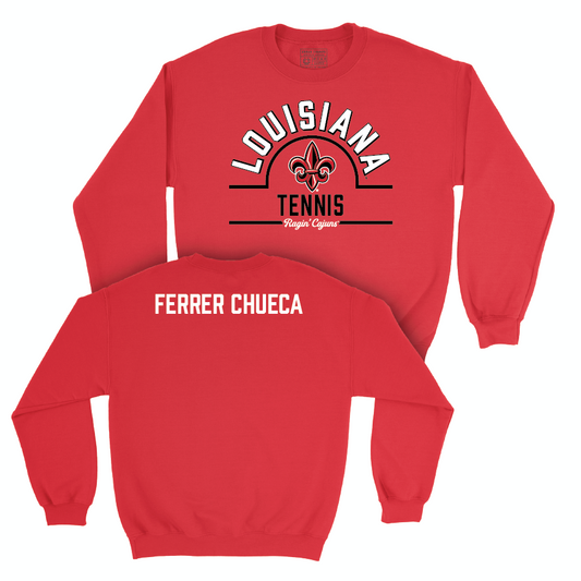 Louisiana Men's Tennis Red Arch Crew  - Alejo Ferrer Chueca