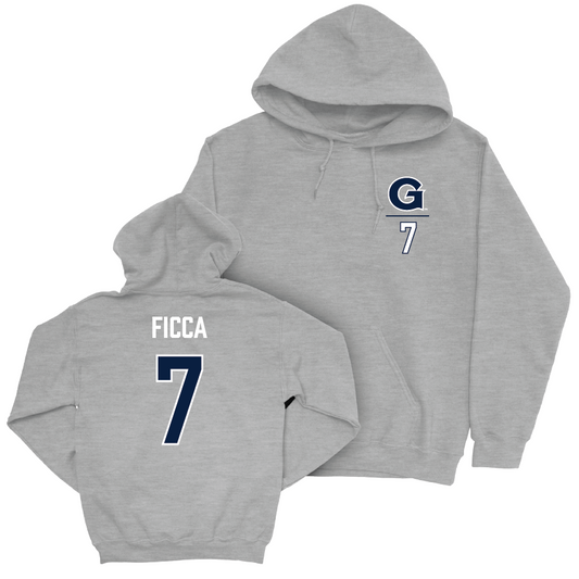 Georgetown Baseball Sport Grey Logo Hoodie  - Christian Ficca