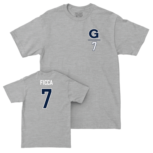 Georgetown Baseball Sport Grey Logo Tee  - Christian Ficca