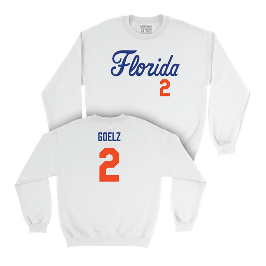 Florida Softball White Script Crew - Avery Goelz Small