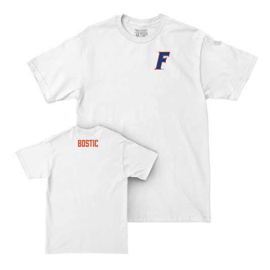 Florida Men's Track & Field White Logo Comfort Colors Tee - Calvin Bostic Small