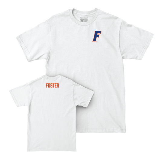 Florida Men's Track & Field White Logo Comfort Colors Tee - Caleb Foster Small
