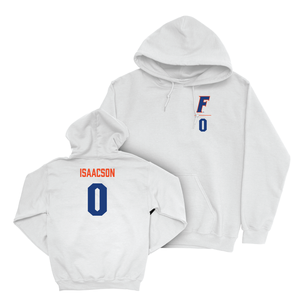 Florida Women's Lacrosse White Logo Hoodie - Cate Isaacson Small