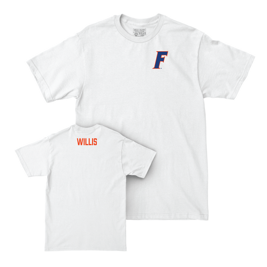 Florida Men's Track & Field White Logo Comfort Colors Tee - Devin Willis Small