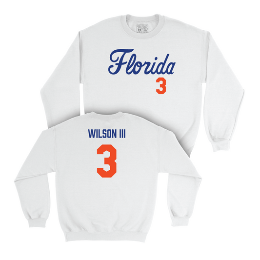 Florida Football White Script Crew - Eugene Wilson III Small