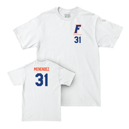 Florida Baseball White Logo Comfort Colors Tee - Frank Menendez Small