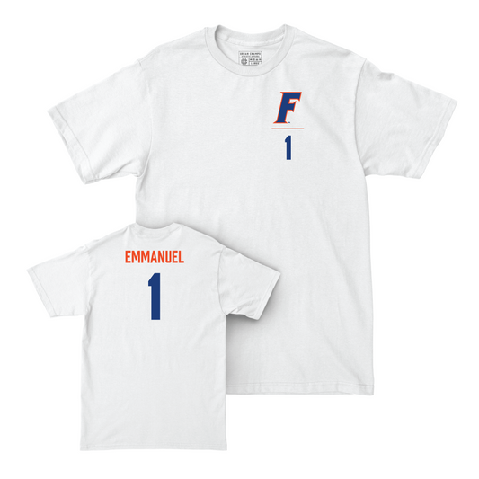Florida Women's Soccer White Logo Comfort Colors Tee - Jayden Emmanuel Small