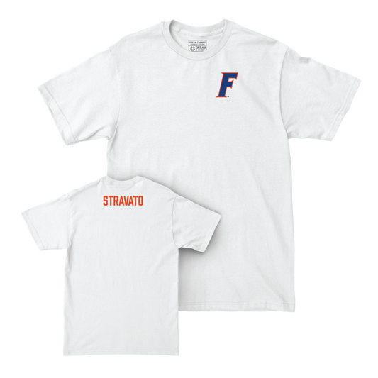 Florida Men's Track & Field White Logo Comfort Colors Tee - Joey Stravato Small