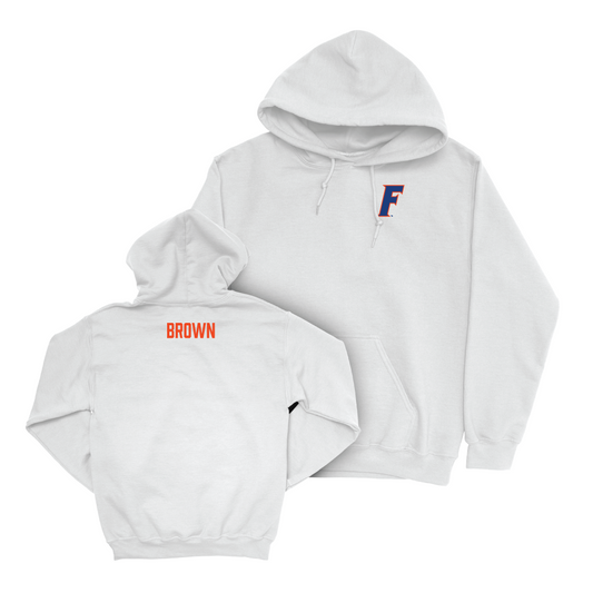 Florida Women's Track & Field White Logo Hoodie - Kendall Brown Small