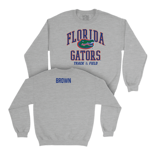 Florida Women's Track & Field Sport Grey Arch Crew - Kendall Brown Small