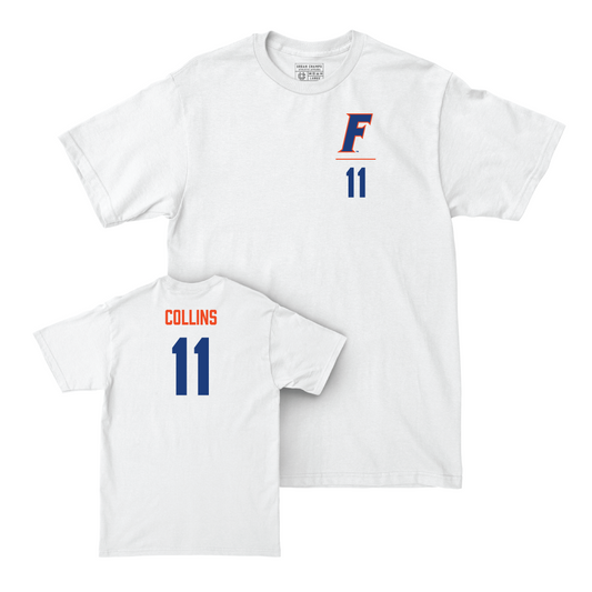 Florida Football White Logo Comfort Colors Tee - Kelby Collins Small