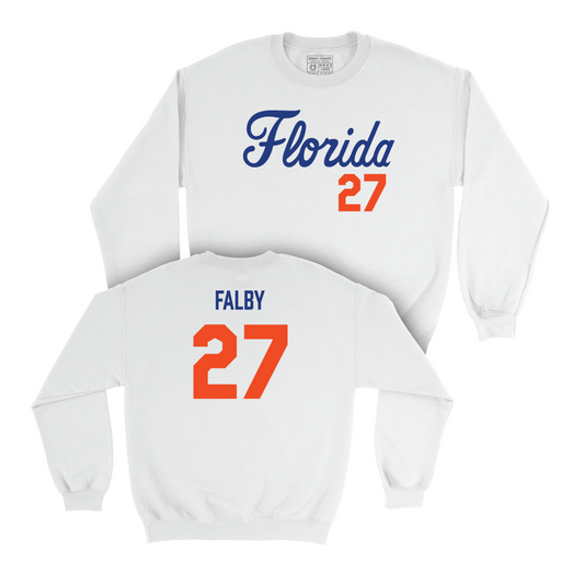 Florida Softball White Script Crew - Kendra Falby Small