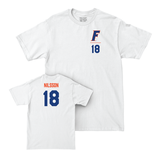 Florida Women's Soccer White Logo Comfort Colors Tee - Liwa Nilsson Small