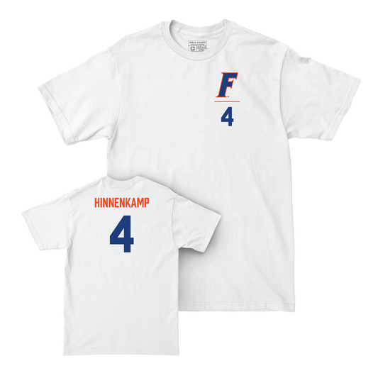 Florida Women's Soccer White Logo Comfort Colors Tee - Megan Hinnenkamp Small