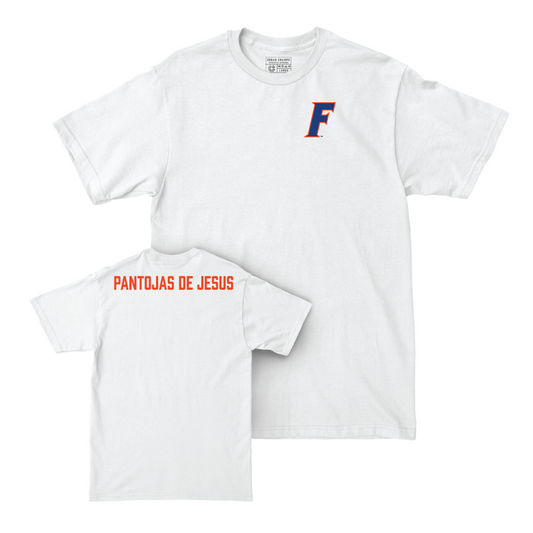 Florida Men's Track & Field White Logo Comfort Colors Tee - Miguel Pantojas De Jesus Small