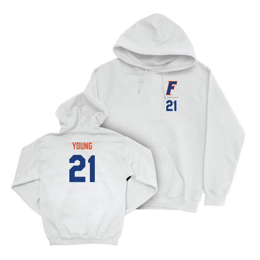 Florida Women's Soccer White Logo Hoodie - Madison Young Small