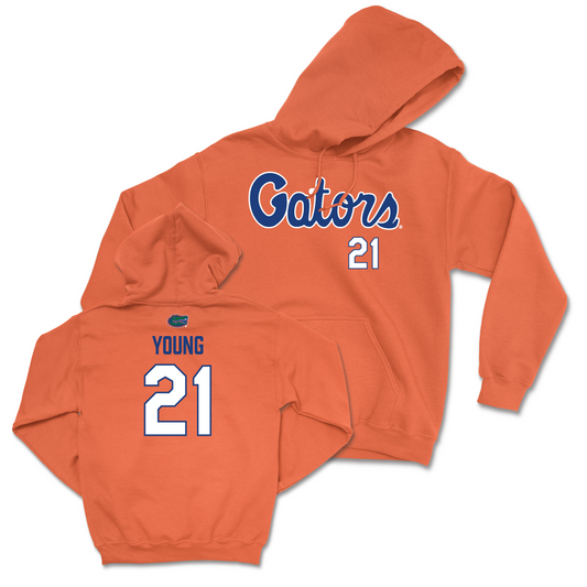 Florida Women's Soccer Orange Script Hoodie - Madison Young Small