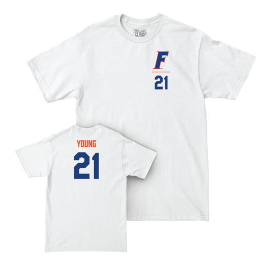 Florida Women's Soccer White Logo Comfort Colors Tee - Madison Young Small