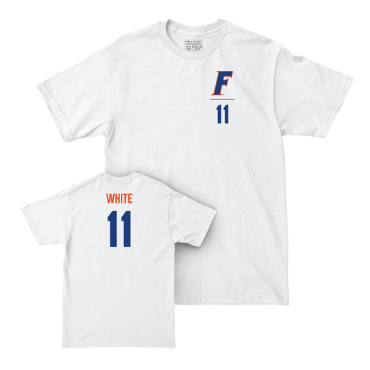 Florida Women's Soccer White Logo Comfort Colors Tee - Sophie White Small