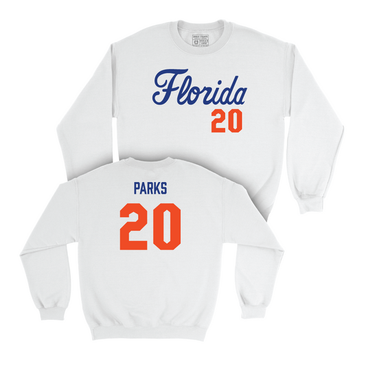 Florida Women's Volleyball White Script Crew - Taylor Parks Small