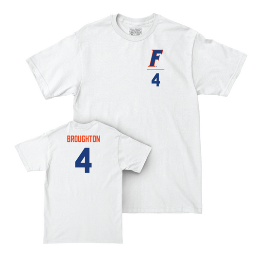 Florida Women's Basketball White Logo Comfort Colors Tee - Zippy Broughton Small