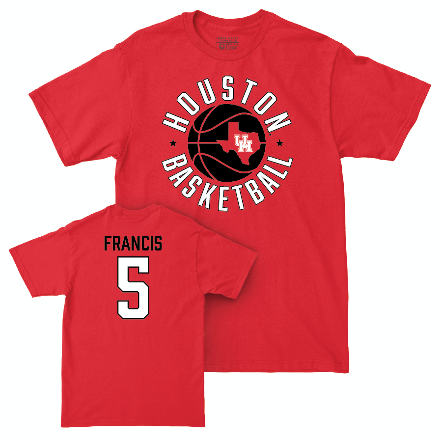 Houston Men's Basketball Red Hardwood Tee - Ja'vier Francis