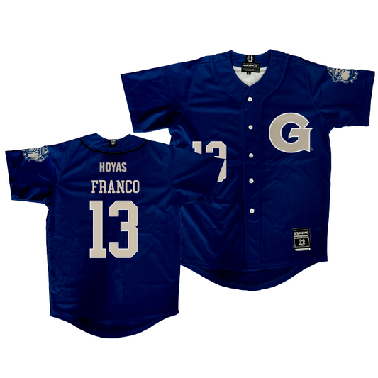 Georgetown Baseball Navy Jersey  - Johan Franco