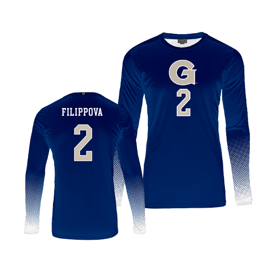 Georgetown Volleyball Navy Jersey - Maria Filippova
