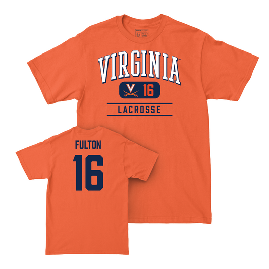 Virginia Men's Lacrosse Orange Classic Tee  - George Fulton