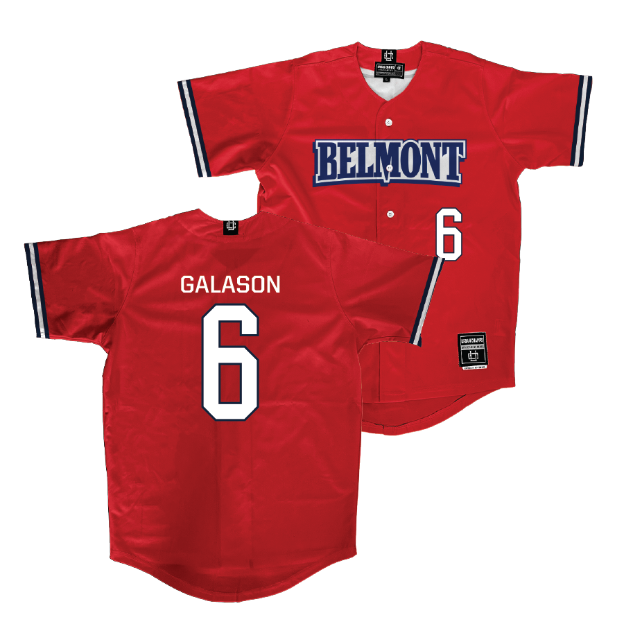 Belmont Baseball Red Jersey - Kaden Galason | #6