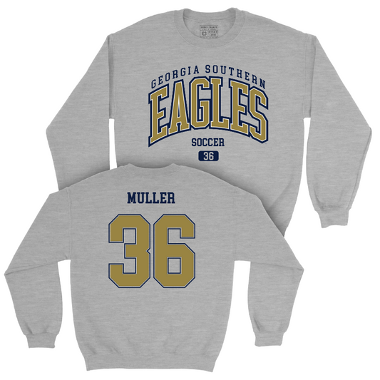 Georgia Southern Men's Soccer Sport Grey Arch Crew - Andrew Muller Youth Small