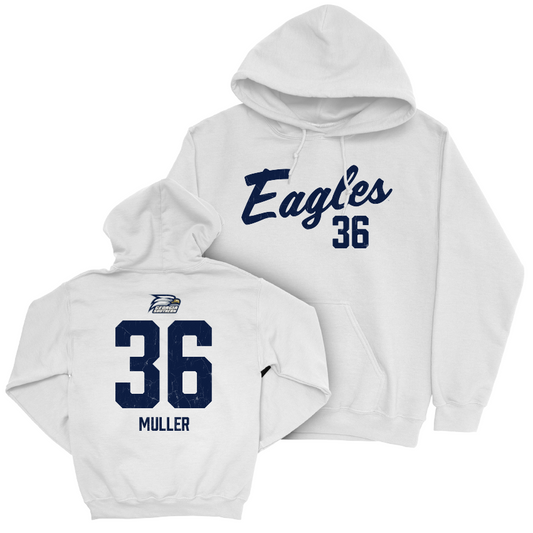 Georgia Southern Men's Soccer White Script Hoodie - Andrew Muller Youth Small