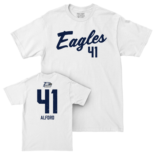 Georgia Southern Football White Script Comfort Colors Tee - Brandon Alford Youth Small